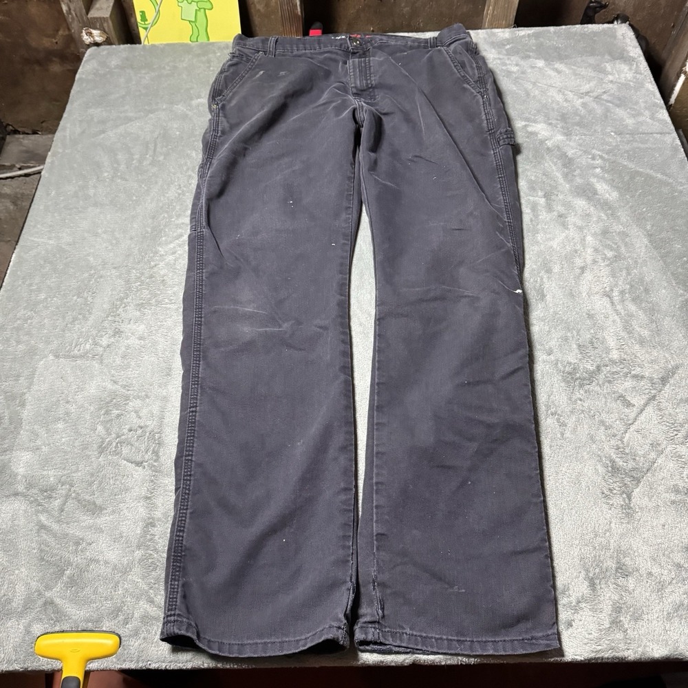 Dickies Flex Mens Straight Leg Carpenter Pants Size 35x31 Distressed Faded Goth